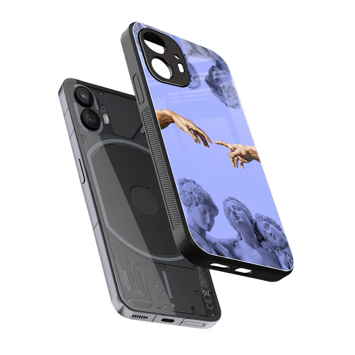 Sculpted Elegance sleek nothing phone 2 cover with tempered glass back and TPU edges