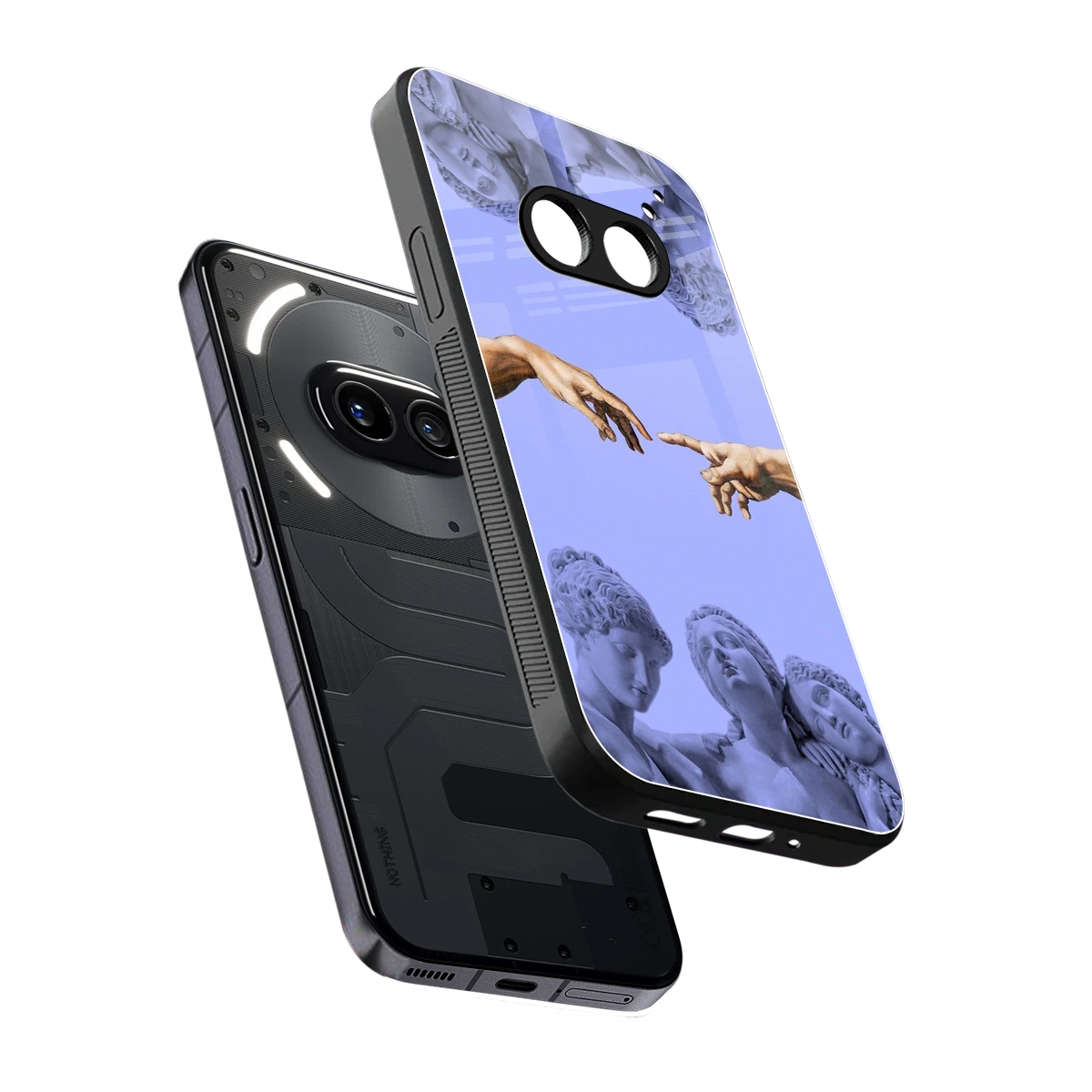 Sculpted Elegance sleek nothing phone 2a plus cover with tempered glass back and TPU edges