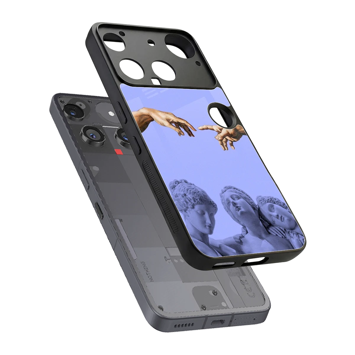 Sculpted Elegance sleek nothing phone 3 cover with tempered glass back and TPU edges