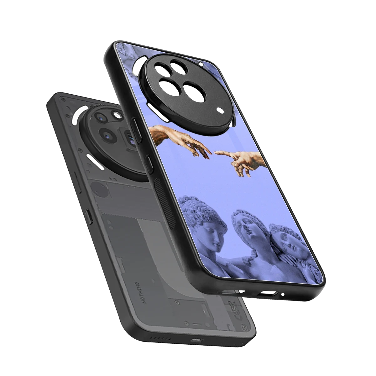 Sculpted Elegance sleek nothing phone 3a pro cover with tempered glass back and TPU edges