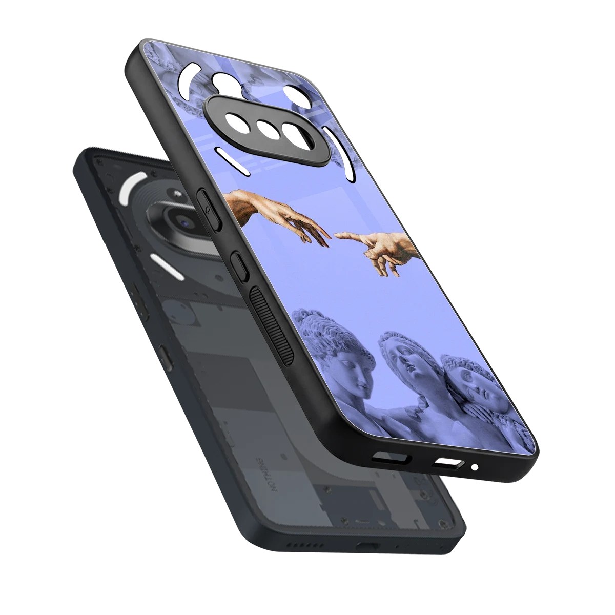 Sculpted Elegance sleek nothing phone 3a cover with tempered glass back and TPU edges