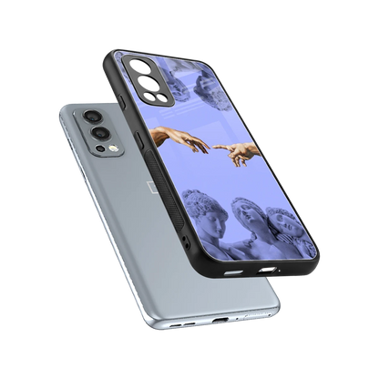 Sculpted Elegance sleek oneplus nord 2 cover with tempered glass back and TPU edges