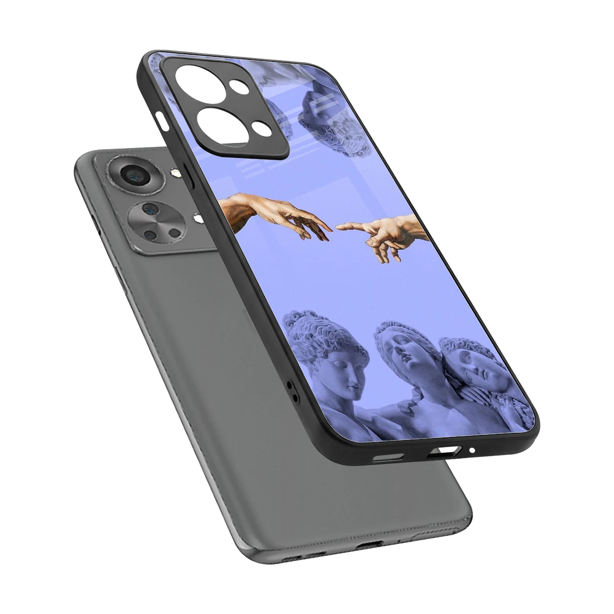 Sculpted Elegance sleek oneplus nord 2t cover with tempered glass back and TPU edges