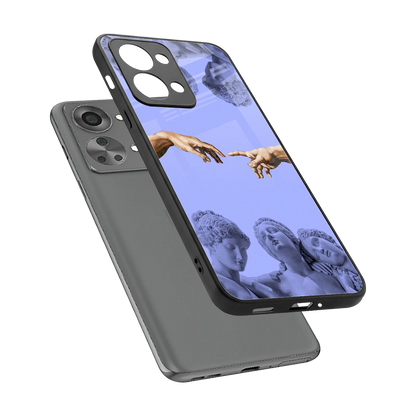 Sculpted Elegance sleek oneplus nord 2t cover with tempered glass back and TPU edges