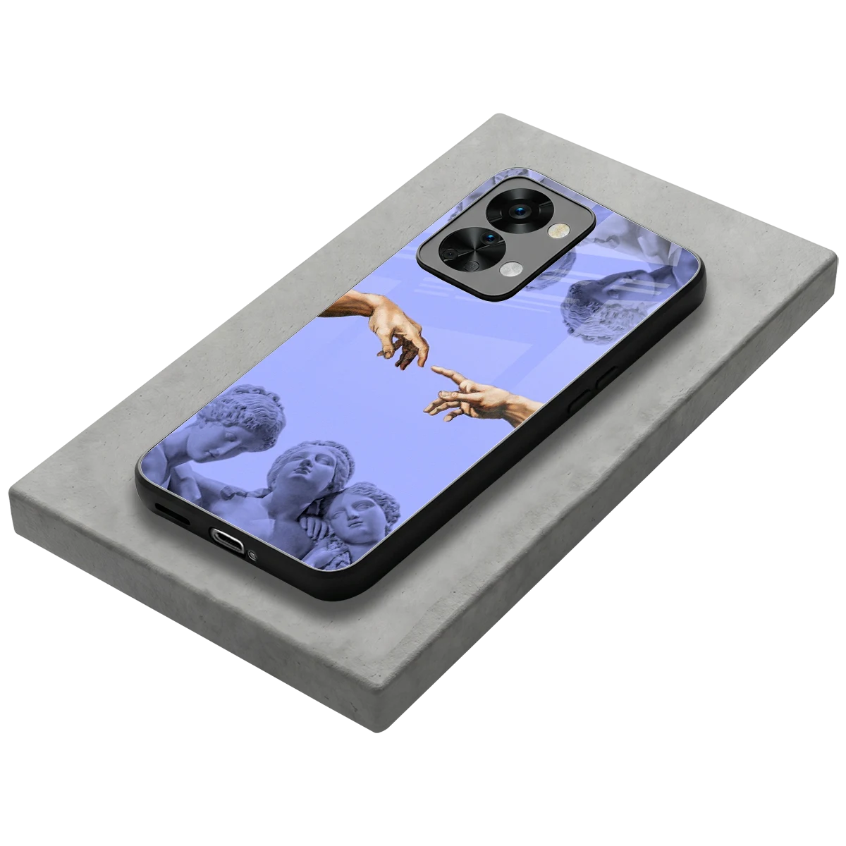 Sculpted Elegance stylish phone case for oneplus nord 2t | glossy glass and slim fit