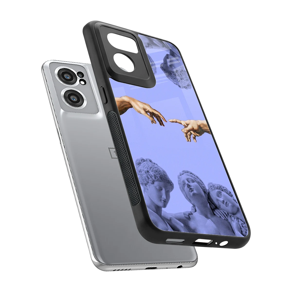 Sculpted Elegance sleek oneplus nord ce 2 cover with tempered glass back and TPU edges