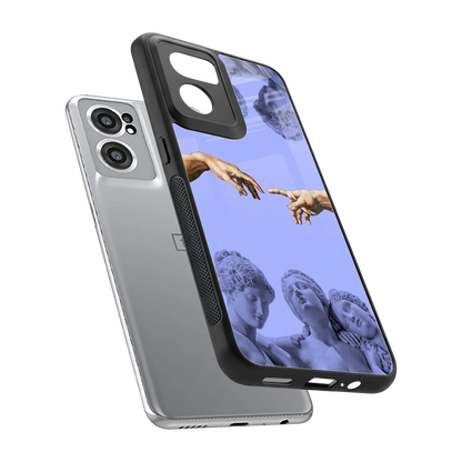 Sculpted Elegance sleek oneplus nord ce 2 cover with tempered glass back and TPU edges
