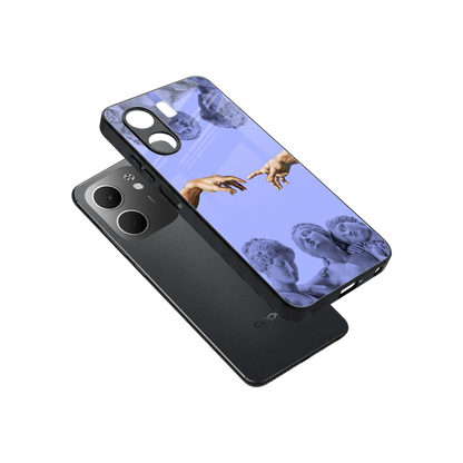 Sculpted Elegance sleek oppo a5x 5g cover with tempered glass back and TPU edges