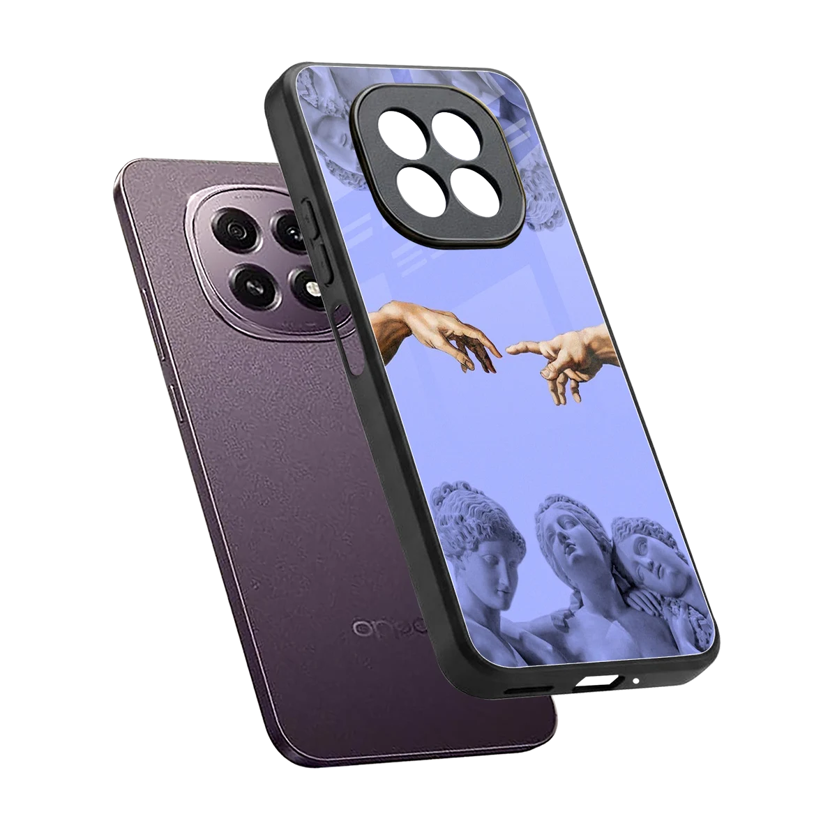 Sculpted Elegance sleek oppo f29 5g cover with tempered glass back and TPU edges