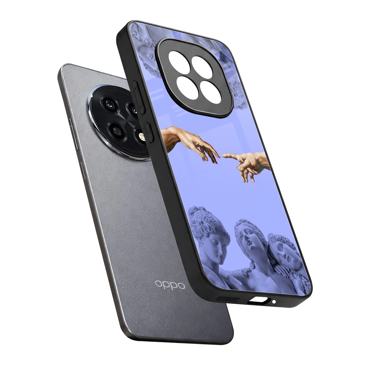 Sculpted Elegance sleek oppo f29 pro 5g cover with tempered glass back and TPU edges