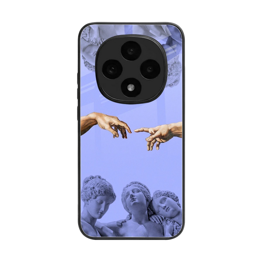 Sculpted Elegance back phone cover | glass case for oppo f31 pro 5g