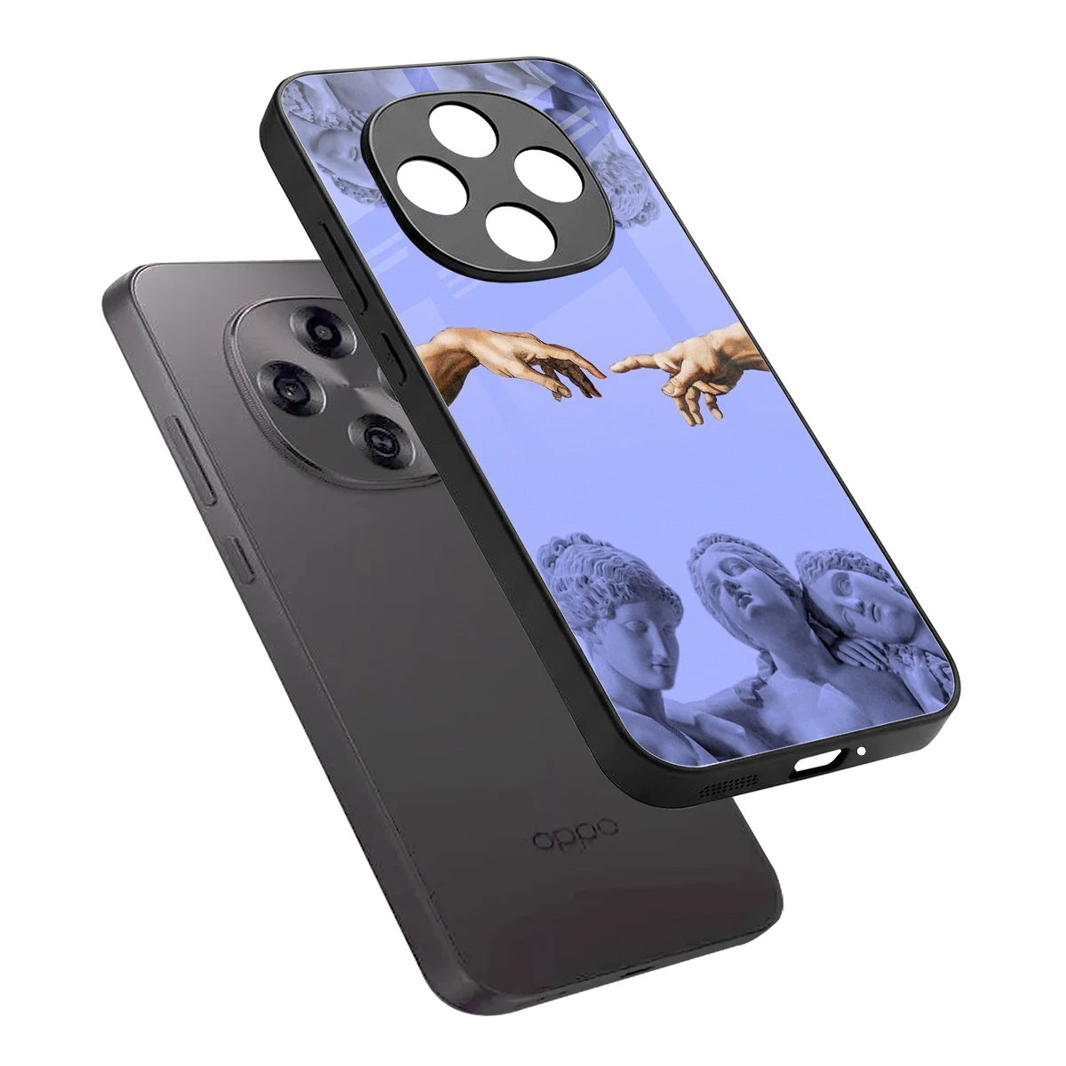 Sculpted Elegance sleek oppo f31 pro 5g cover with tempered glass back and TPU edges