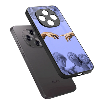 Sculpted Elegance sleek oppo f31 pro 5g cover with tempered glass back and TPU edges