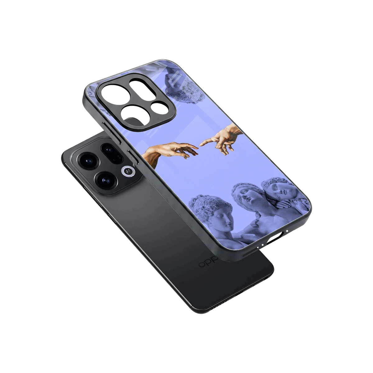 Sculpted Elegance sleek oppo find x9 cover with tempered glass back and TPU edges