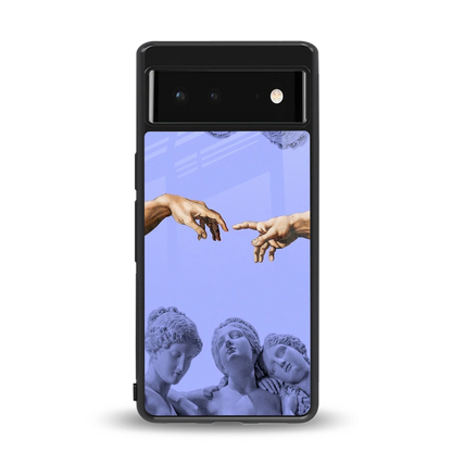 Sculpted Elegance back phone cover | glass case for google pixel 6a