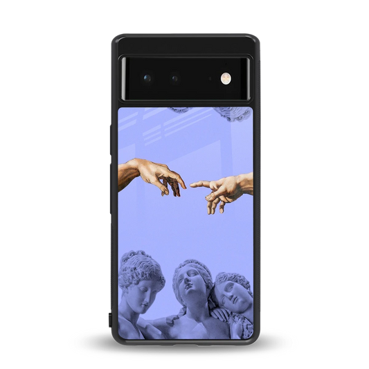 Sculpted Elegance back phone cover | glass case for google pixel 6a