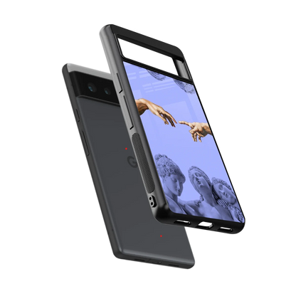 Sculpted Elegance sleek google pixel 6 cover with tempered glass back and TPU edges