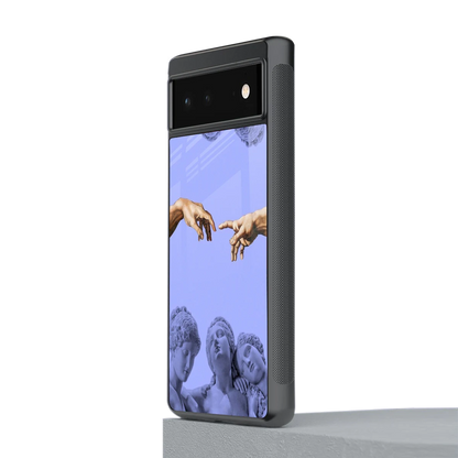 Sculpted Elegance stylish phone case for google pixel 6a | glossy glass and slim fit