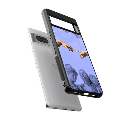 Sculpted Elegance sleek google pixel 7 cover with tempered glass back and TPU edges