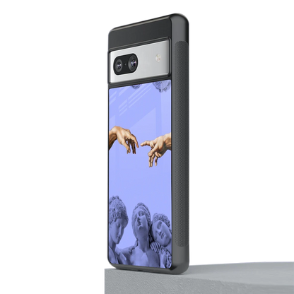 Sculpted Elegance stylish phone case for google pixel 7a | glossy glass and slim fit