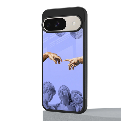 Sculpted Elegance google pixel 9 mobile cover | shockproof glass phone case