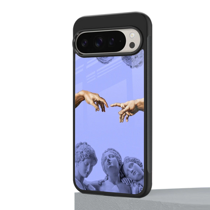 Sculpted Elegance google pixel 9 pro mobile cover | shockproof glass phone case