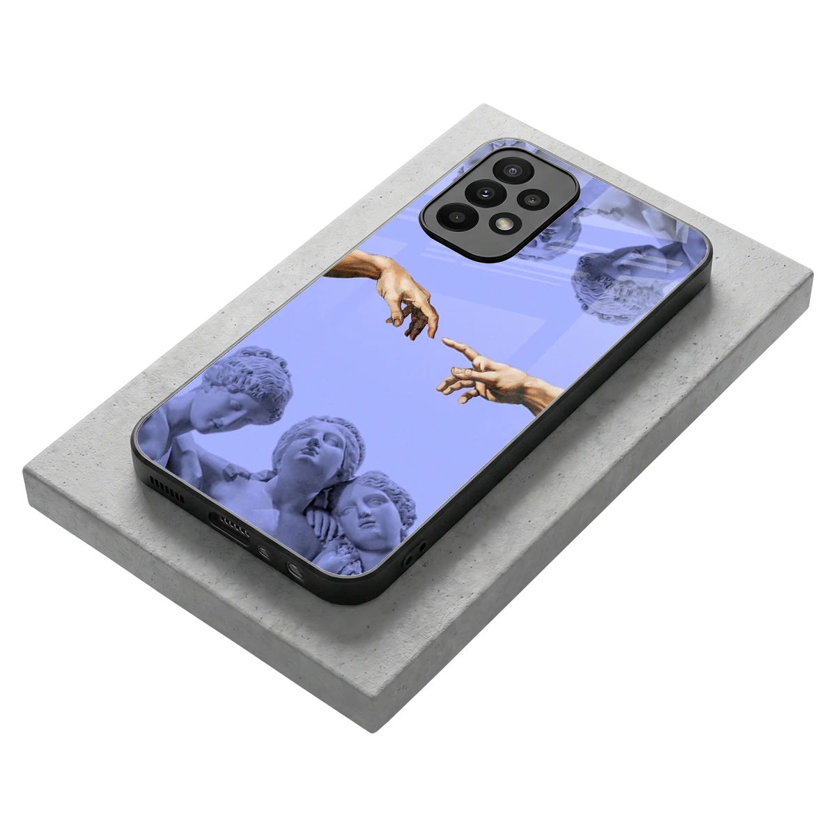 Sculpted Elegance stylish phone case for samsung galaxy a23 | glossy glass and slim fit