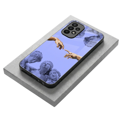 Sculpted Elegance stylish phone case for samsung galaxy a23 | glossy glass and slim fit