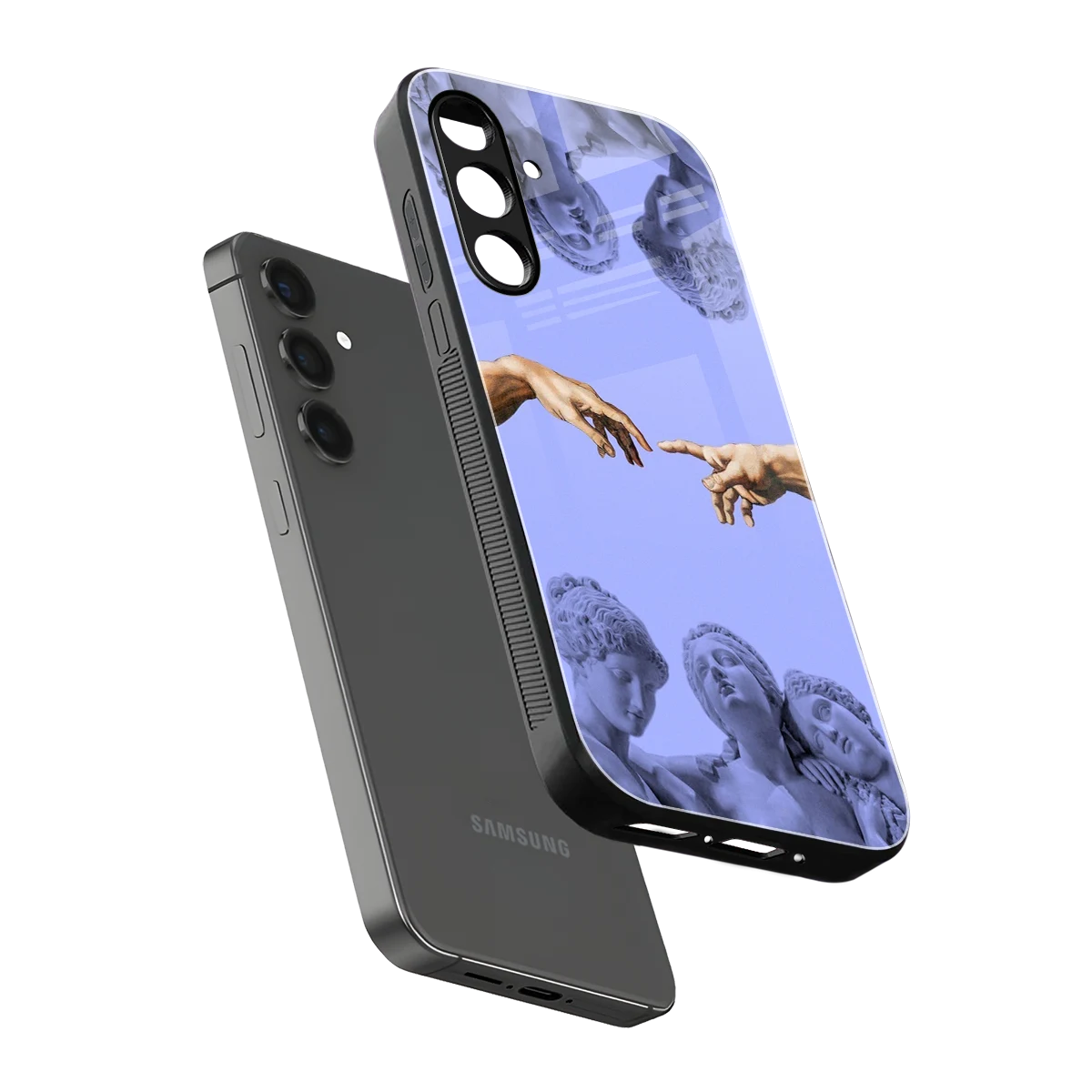 Sculpted Elegance sleek samsung galaxy a14 5g cover with tempered glass back and TPU edges