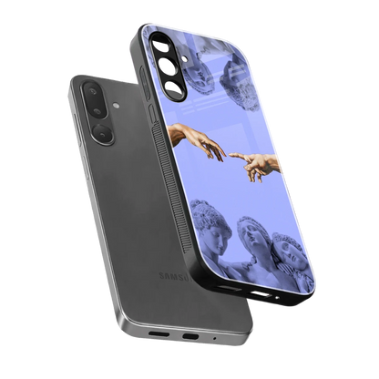 Sculpted Elegance sleek samsung galaxy m56 5g cover with tempered glass back and TPU edges