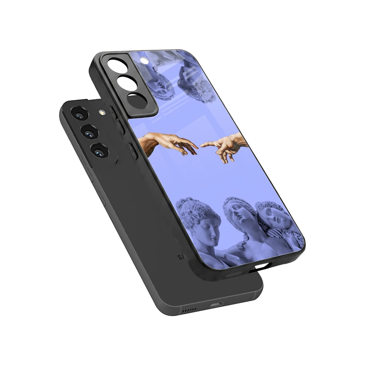 Sculpted Elegance sleek samsung galaxy s22 cover with tempered glass back and TPU edges