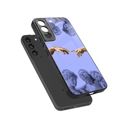 Sculpted Elegance sleek samsung galaxy s22 cover with tempered glass back and TPU edges