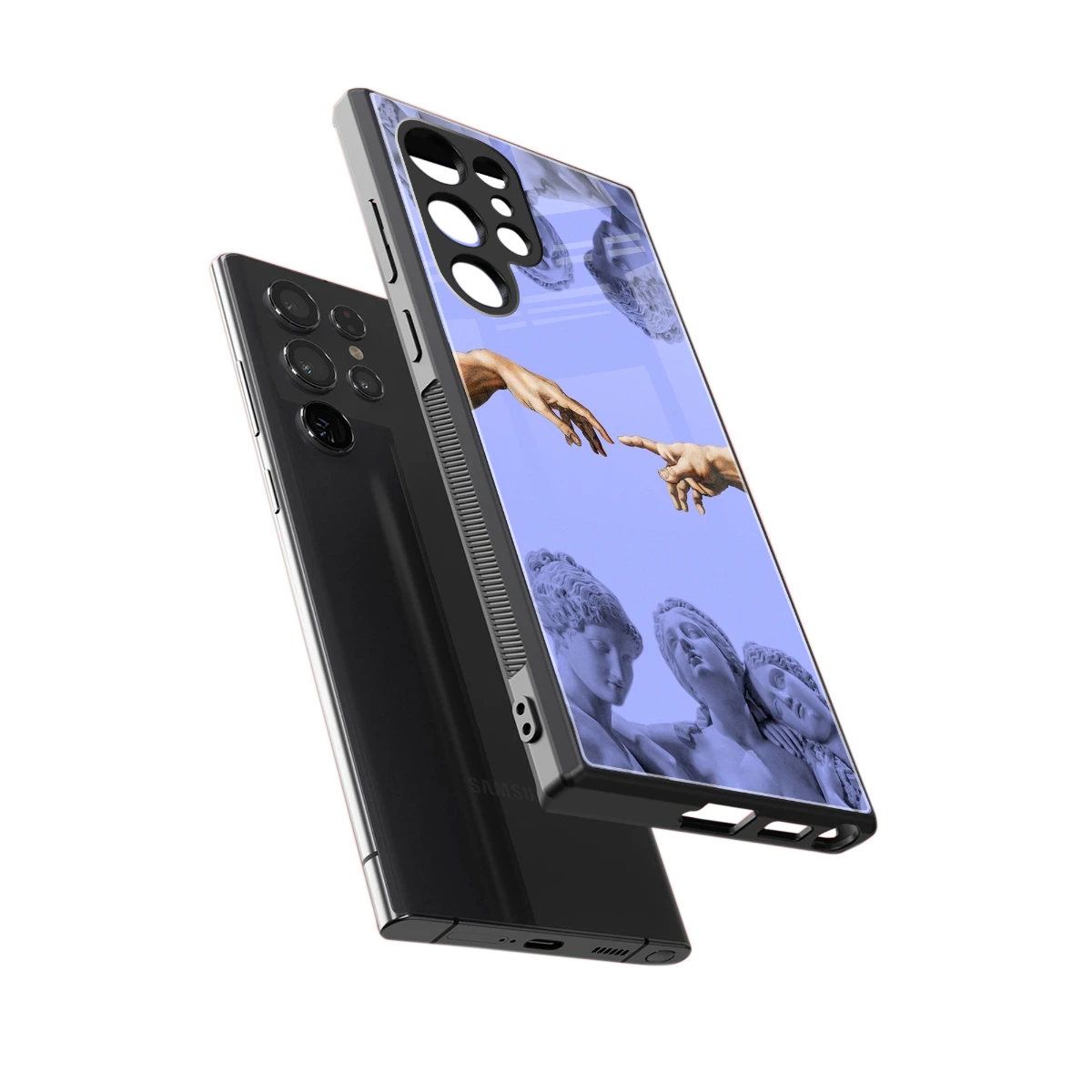 Sculpted Elegance sleek samsung galaxy s23 ultra cover with tempered glass back and TPU edges