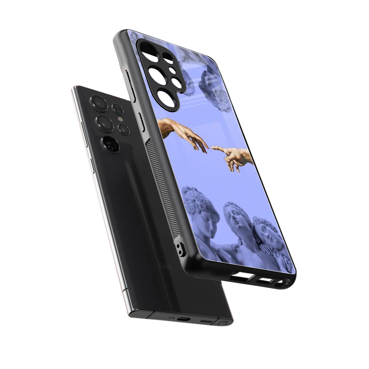 Sculpted Elegance sleek samsung galaxy s25 ultra cover with tempered glass back and TPU edges