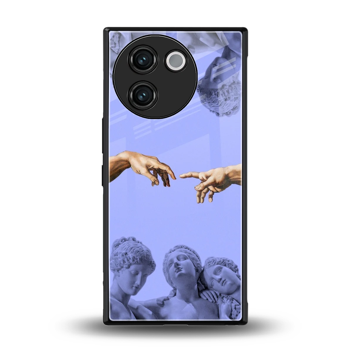 Sculpted Elegance back phone cover | glass case for vivo v30e