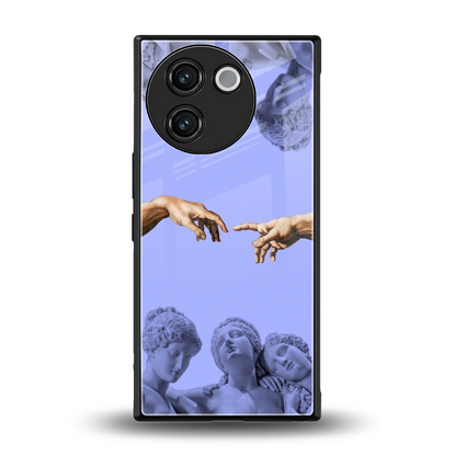 Sculpted Elegance back phone cover | glass case for vivo v30e