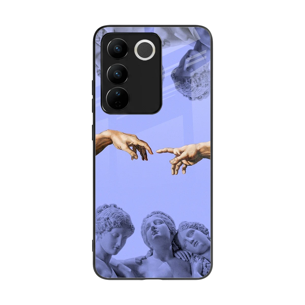 Sculpted Elegance back phone cover | glass case for vivo v27 5g