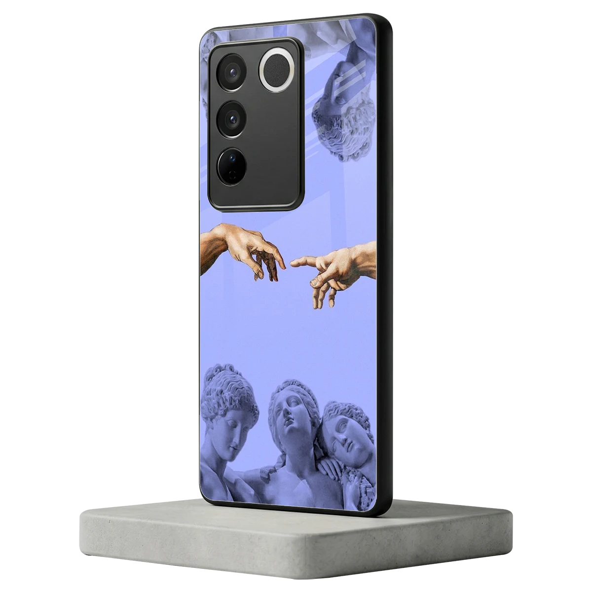 Sculpted Elegance vivo v27 5g mobile cover | shockproof glass phone case