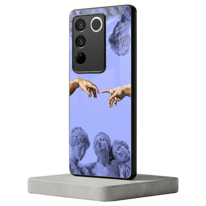 Sculpted Elegance vivo v27 5g mobile cover | shockproof glass phone case