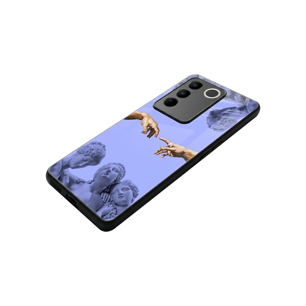 Sculpted Elegance stylish phone case for vivo v27 5g | glossy glass and slim fit