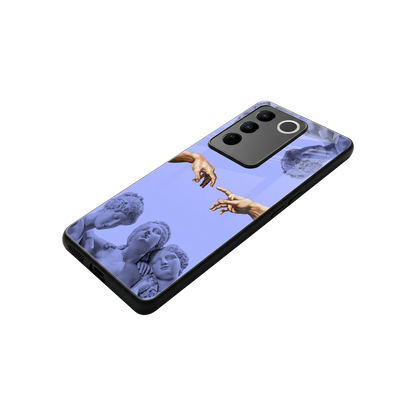 Sculpted Elegance stylish phone case for vivo v27 5g | glossy glass and slim fit