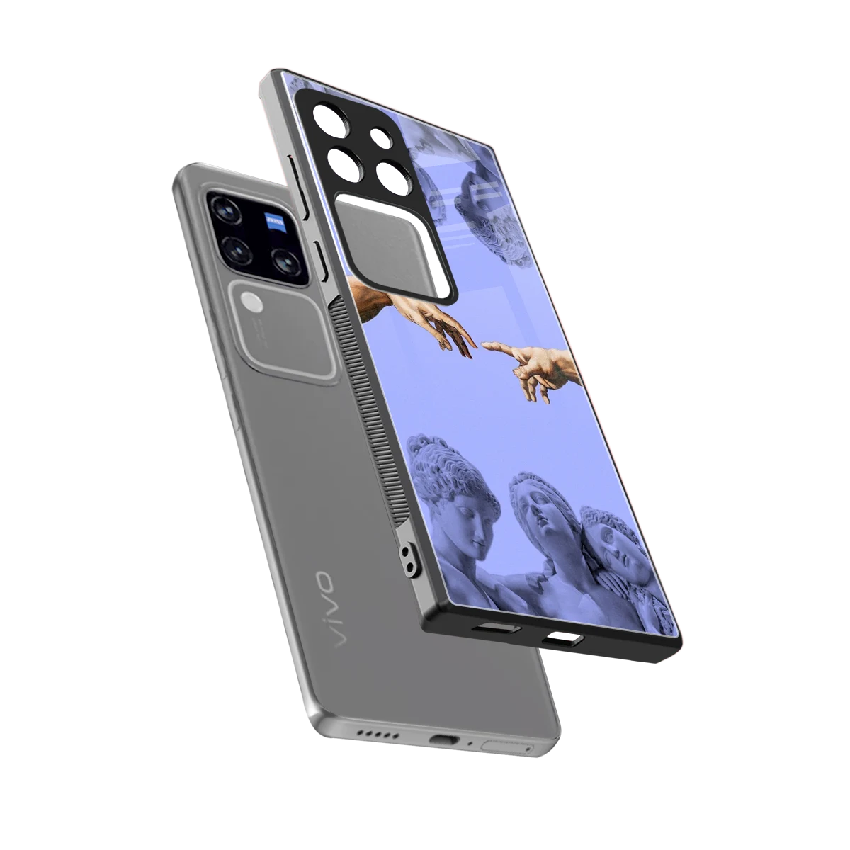 Sculpted Elegance sleekvivo v30 pro cover with tempered glass back and TPU edges