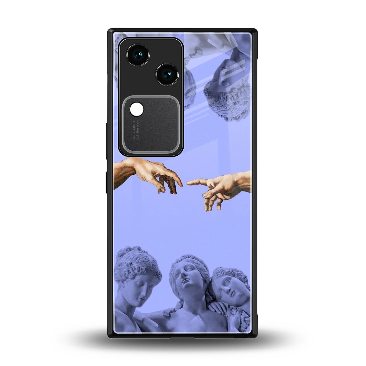 Sculpted Elegance back phone cover | glass case for vivo v30