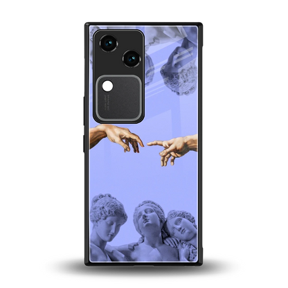 Sculpted Elegance back phone cover | glass case for vivo v30