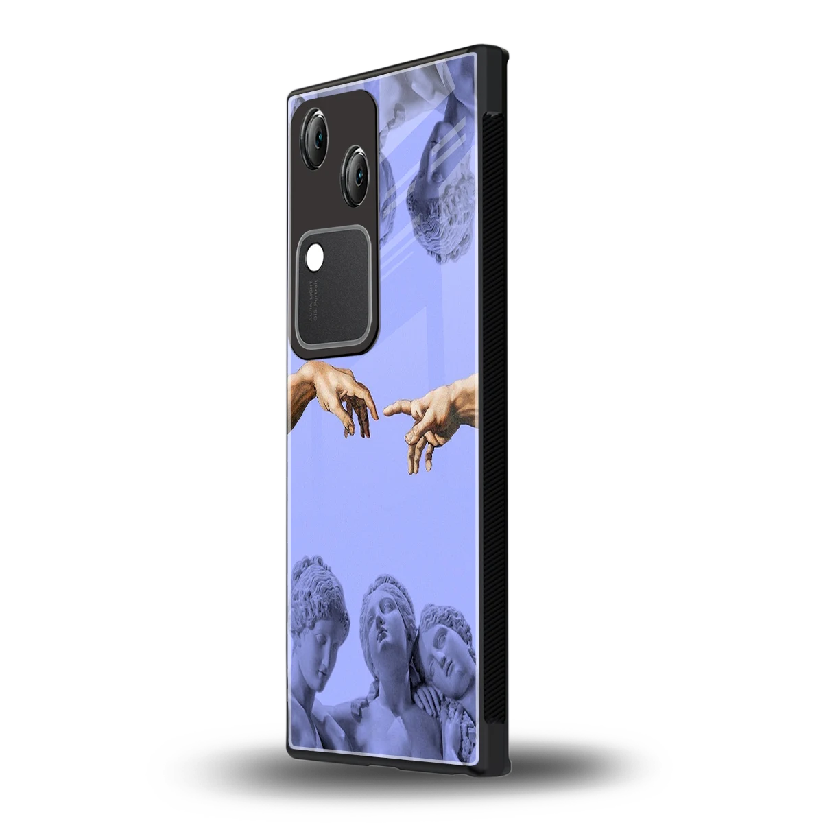 Sculpted Elegance vivo v30 mobile cover | shockproof glass phone case