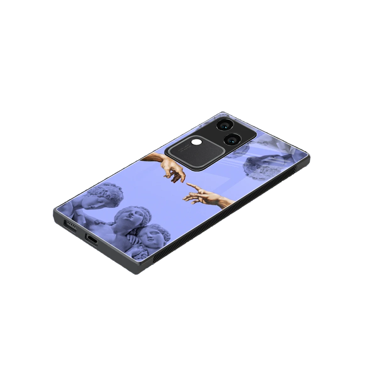 Sculpted Elegance stylish phone case for vivo v30 | glossy glass and slim fit