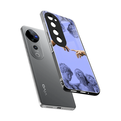 Sculpted Elegance sleek vivo v40 pro cover with tempered glass back and TPU edges