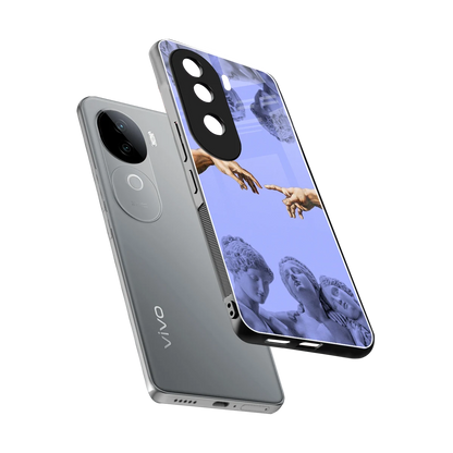 Sculpted Elegance sleek vivo v40e cover with tempered glass back and TPU edges