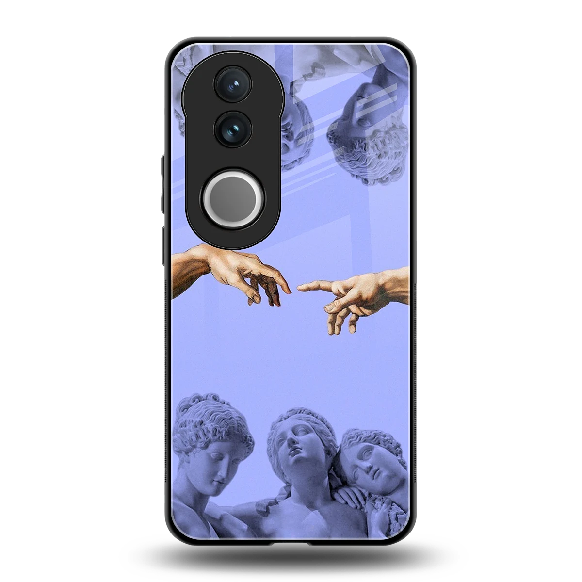 Sculpted Elegance back phone cover | glass case for vivo v50