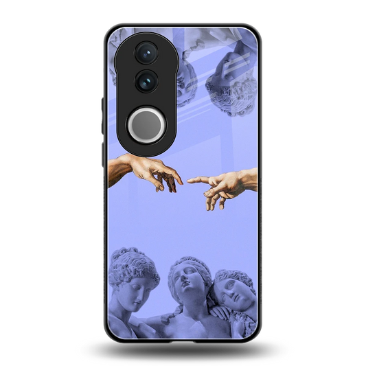 Sculpted Elegance back phone cover | glass case for vivo v50